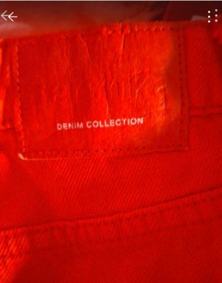 Calças de ganga Bershka vermelhas tamanho 40