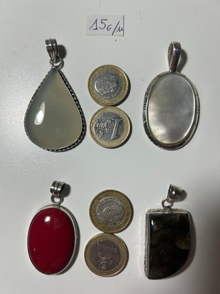 Colgante plata y piedra