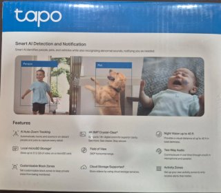 Cámara Seguridad Tapo WiFi 4K Pan/Tilt AI C250