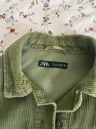 Chaqueta Zara Pana Verde Talla M