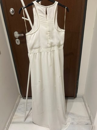 Vestido largo blanco ibicenco bordado