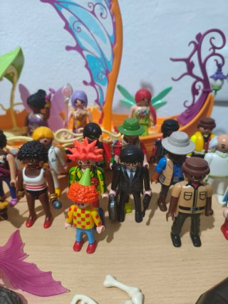 Lote Playmobil: Barco, Coche, Figuras