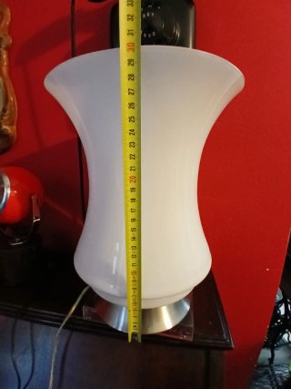 Lampada da tavolo vetro opalino anni 70