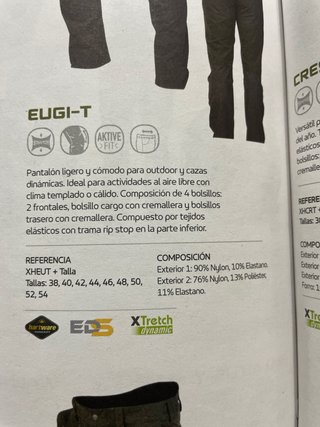 Pantalón Hart Eugi-T Talla 38.