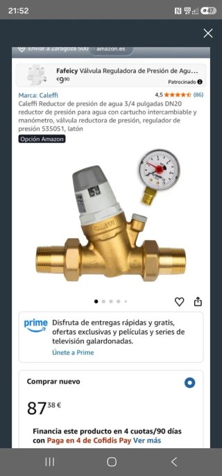 Reductor de presión Caleffi