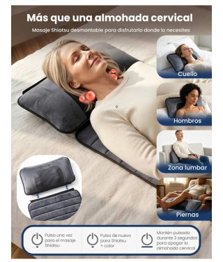 Colchoneta masaje Comfier Shiatsu con calor –NUEVA
