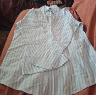 Camisa Alk Casual riscas azul e branco tam 38