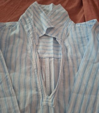 Camisa Alk Casual riscas azul e branco tam 38
