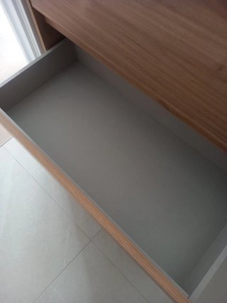 Mueble de baño madera y porcelana