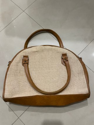 Bolso vintage beige y marrón