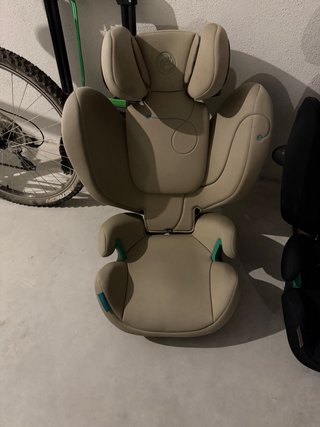 Silla coche grupo 2/3 beige y negra