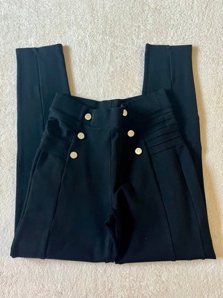 Pantalones Zara negros con botones