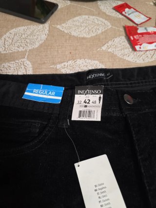 Pantalón pana caballero negro Talla L