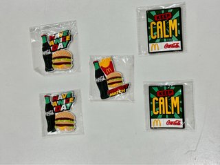 Set 5 Imanes McDonald's Coca-Cola Nevera