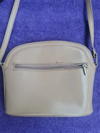 Borsa Pelle Made in Italy Tracolla Beige