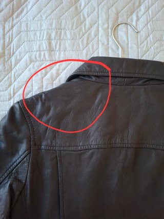 Cazadora Piel Negra Stradivarius Talla M