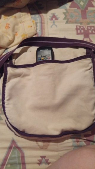 Bolso bandolera Nike Y2K lona beige/morado