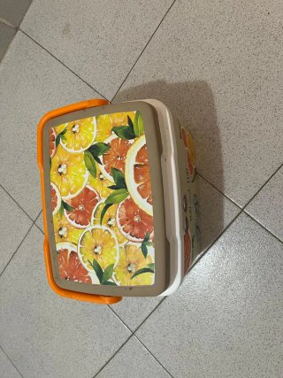 Mini nevera portátil con diseño de frutas