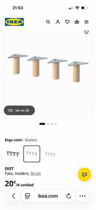 Patas Eket madera