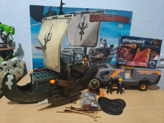 Lote Playmobil Barco y Coche