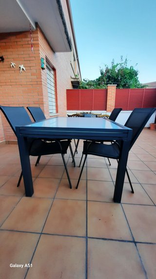 Tavolo e 4 Sedie da Pranzo per Esterno