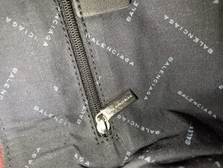 Borsa Balenciaga Rosso Pelle Fibbia Argento