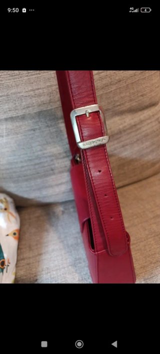 Borsa Balenciaga Rosso Pelle Fibbia Argento
