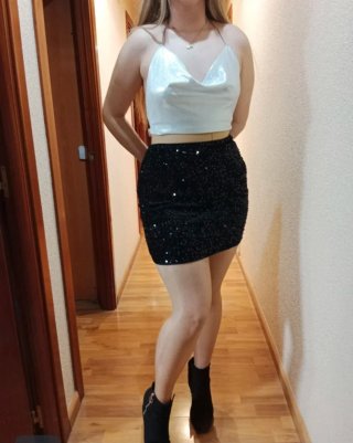 Gonna a paillettes nere