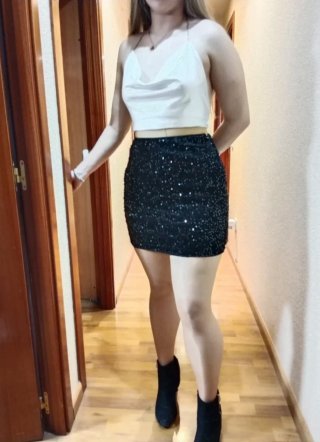 Gonna a paillettes nere