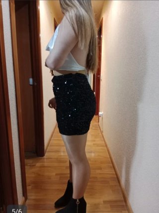 Gonna a paillettes nere