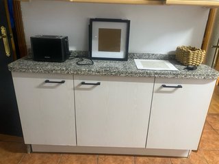 Mueble Alacena Cocina Madera y Cristal