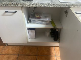 Mueble Alacena Cocina Madera y Cristal