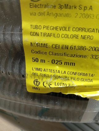 Corrugato Nero Passaggio Cavi