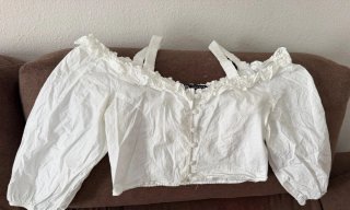 Blusa Zara Blanca Talla XS