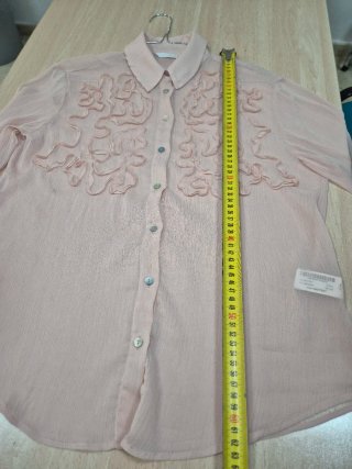 Camisa Zara rosa con volantes