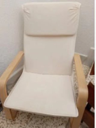 Poltrona Ikea in legno beige