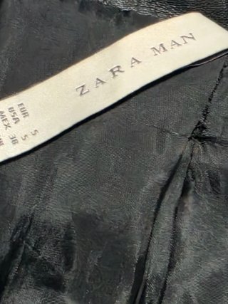 Chaqueta Cuero Zara Negra