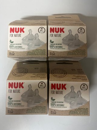 4 cajas NUK Tetinas For Nature M - 2uds Silicona