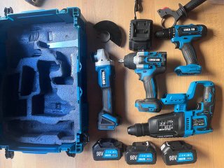 Kit Herramientas 4 en 1 Batería 98V Maletín