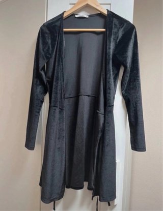 Vestido Pull&Bear negro terciopelo