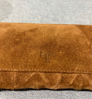 Cartera Larga Cremallera Ante Marrón