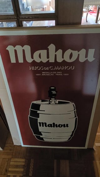 Cartel Mahou Metal Esmaltado