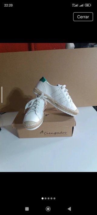 Zapatillas Blancas Cien Grados Talla 36