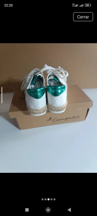 Zapatillas Blancas Cien Grados Talla 36