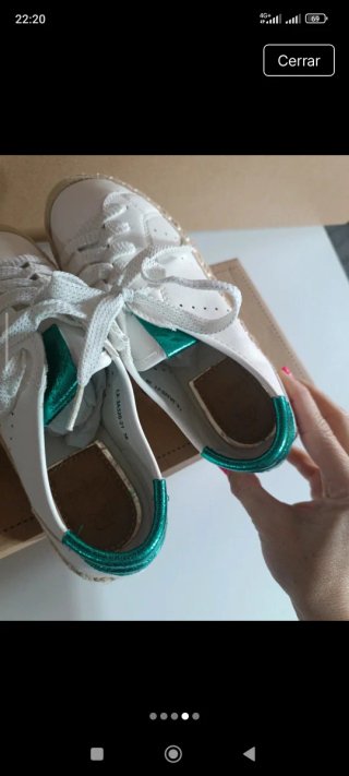 Zapatillas Blancas Cien Grados Talla 36