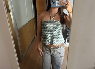 Top Halter Estampado Brownie Talla S