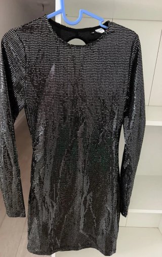 Vestido de fiesta lentejuelas negro