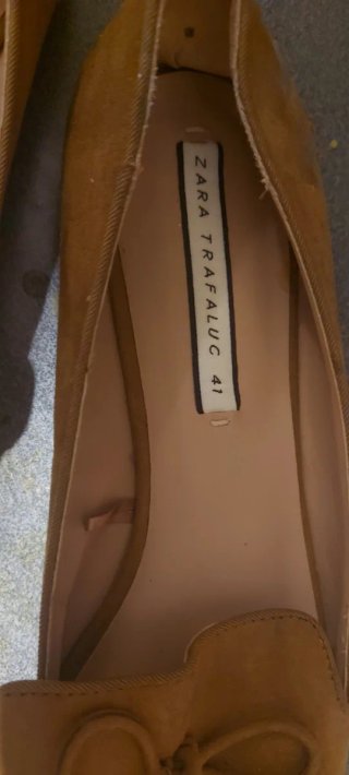 Zapatos Zara Talla 41 Beige/Marrón