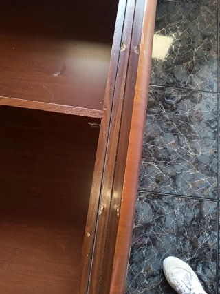 Canapé Madera Caoba con Somier Laminas