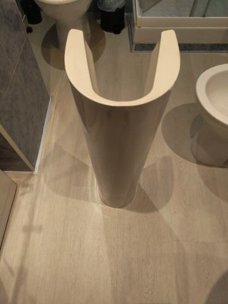 Lavabo y Pata Porcelana Blanca